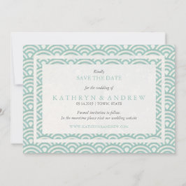 Japanse Seigaiha bespaart de datum zonder foto Save The Date