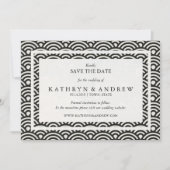 Japanse Seigaiha bespaart de datum zonder foto Save The Date (Voorkant)