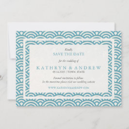 Japanse Seigaiha bespaart de datum zonder foto Save The Date