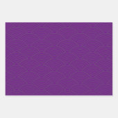 Japanse Seigaiha-golf | Grimace Paarse Inpakpapier Vel (Voorkant 2)