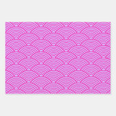 Japanse Seigaiha-golf | Liliac Magenta Inpakpapier Vel (Voorkant)