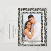 Japanse Seigaiha-golven bewaren de foto van de dat Aankondigingskaart (Voorkant / Achterkant)