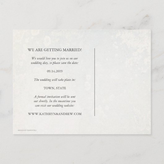 Japanse Seigaiha-golven bewaren de foto van de dat Aankondigingskaart (Achterkant)