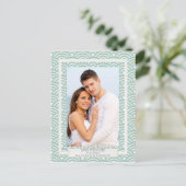 Japanse Seigaiha-golven bewaren de foto van de dat Aankondigingskaart (Staand voorkant)