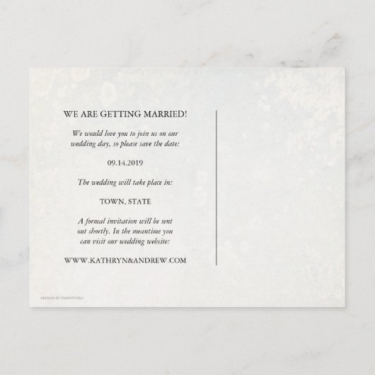 Japanse Seigaiha-golven bewaren de foto van de dat Aankondigingskaart (Achterkant)