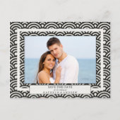 Japanse Seigaiha-golven bewaren de foto van de dat Aankondigingskaart (Voorkant)