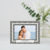 Japanse Seigaiha-golven bewaren de foto van de dat Aankondigingskaart (Staand voorkant)