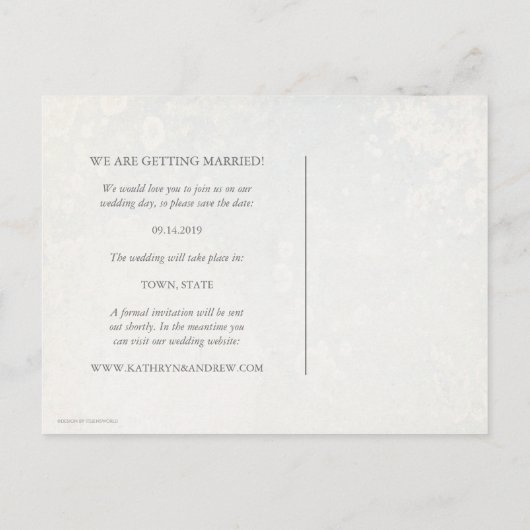 Japanse Seigaiha-golven bewaren de foto van de dat Aankondigingskaart (Achterkant)