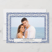 Japanse Seigaiha-golven redden de foto met de datu Kaart (Voorkant)