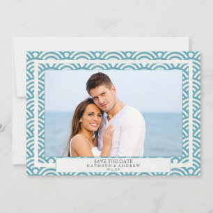 Japanse Seigaiha-golven redden de foto met de datu Kaart