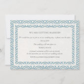 Japanse Seigaiha-golven Save The Date platte foto Kaart (Achterkant)