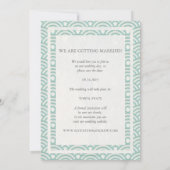 Japanse Seigaiha Trouw Save The Date Platte Foto Kaart (Achterkant)