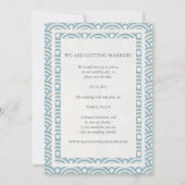 Japanse Seigaiha Trouw Save The Date Platte Foto Kaart (Achterkant)