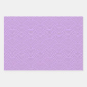 Japanse Seigaiha Wave | Liliac Paars Inpakpapier Vel (Voorkant 2)