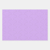 Japanse Seigaiha Wave | Liliac Paars Inpakpapier Vel (Voorkant)