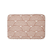 Japanse Seigaiha Wave Rust Terracotta Badmat (Voorkant)