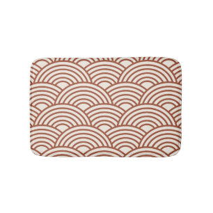 Japanse Seigaiha Wave Rust Terracotta Badmat