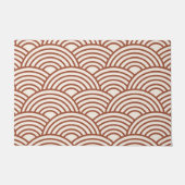 Japanse Seigaiha Wave Rust Terracotta Deurmat (Voorkant)