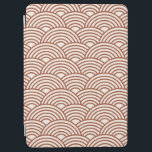 Japanse Seigaiha Wave Rust Terracotta iPad Air Cover<br><div class="desc">Japanse Seigaiha Wave - zwart en wit - Pattern - Rust,  Earth Tones,  Terracotta.</div>