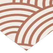 Japanse Seigaiha Wave Rust Terracotta Korte Tafelloper (Hoek)