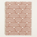 Japanse Seigaiha Wave Rust Terracotta Planner<br><div class="desc">Japanse Seigaiha Wave - zwart en wit - Pattern - Rust, Earth Tones, Terracotta.</div>
