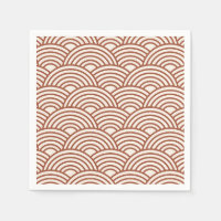 Japanse Seigaiha Wave Rust Terracotta