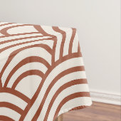 Japanse Seigaiha Wave Rust Terracotta Tafelkleed (Voorbeeld)