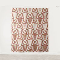 Japanse Seigaiha Wave Rust Terracotta