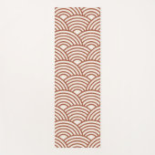 Japanse Seigaiha Wave Rust Terracotta Yogamat (Voorkant)