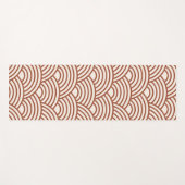 Japanse Seigaiha Wave Rust Terracotta Yogamat (Voorkant (horizontaal))