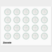 Japanse Seigaiha Waves Custom Names+Date Weddensch Ronde Sticker (Vel)