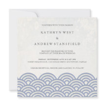 Japanse Seigaiha Waves Elegant Beach Wedding