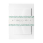 Japanse Seigaiha Waves Elegant Seafoam Green Uitnodigingen Wikkel (Voorkant Voorbeeld)