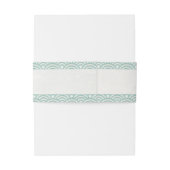 Japanse Seigaiha Waves Elegant Seafoam Green Uitnodigingen Wikkel (Achterkant Voorbeeld)