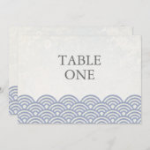 Japanse Seigha gestileerde golven groot tafelnumme Kaart (Voorkant / Achterkant)