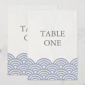 Japanse Seigha gestileerde golven grote tafel numm Kaart (Voorkant / Achterkant)