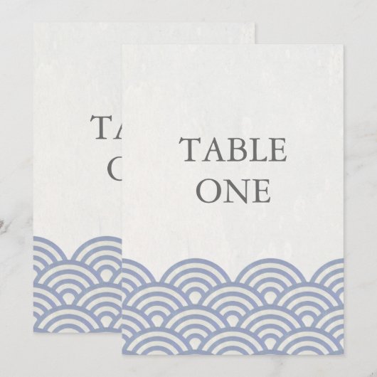Japanse Seigha gestileerde golven grote tafel numm Kaart (Voorkant / Achterkant)