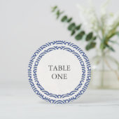 Japanse Seigha gestileerde golven ronde tafel numm Kaart (Staand voorkant)