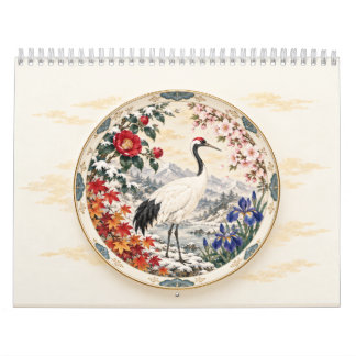 Japanse Seizoensvogels en Bloesemkalender Kalender