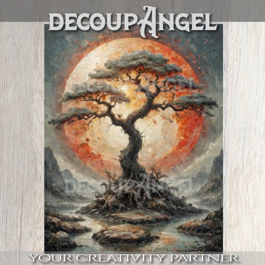 Japanse sereniteit decoupage tissuepapier