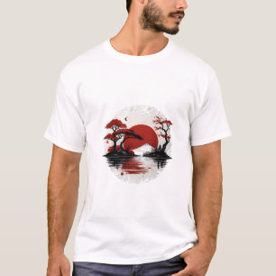 Japanse Sereniteit - Mount Fuji Zonsondergang T-sh T-shirt