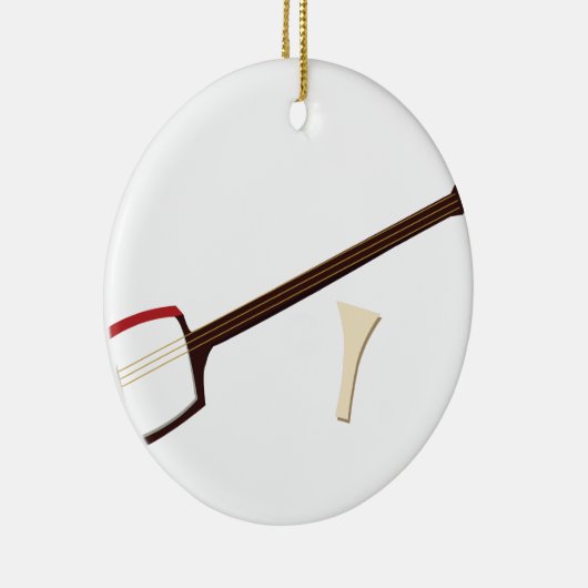 Japanse Shamisen Keramisch Ornament (Rechts)