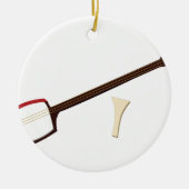 Japanse Shamisen Keramisch Ornament (Voorkant)