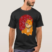 Japanse shiba Inu Dog Cherry Blossom T-shirt (Voorkant)
