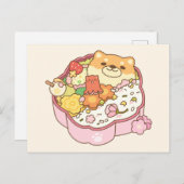 Japanse Shiba Inu Sakura Bento Box Briefkaart (Voorkant / Achterkant)