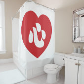 Japanse Shin Kanji Kokoro 心 Douchegordijn (In situ)