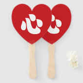 Japanse Shin Kanji Kokoro 心 Handwaaier (Voorkant en achterkant)