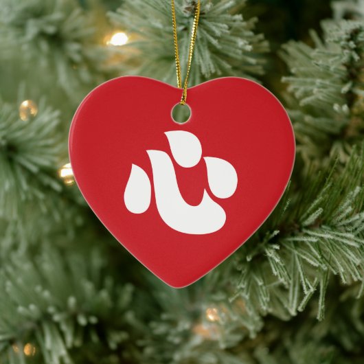 Japanse Shin Kanji Kokoro 心 Keramisch Ornament (Boom)