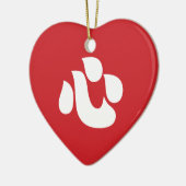 Japanse Shin Kanji Kokoro 心 Keramisch Ornament (Links)