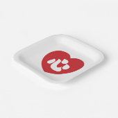 Japanse Shin Kanji Kokoro 心 Papieren Bordje (Gebogen)